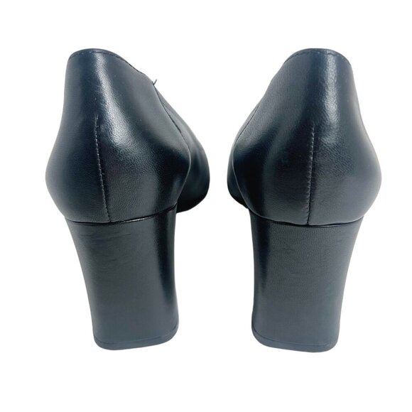 Paul Green Kami Ocean Softnappa Black Leather Pumps Pointed Toe Heels Size 8 - Picture 5 of 13